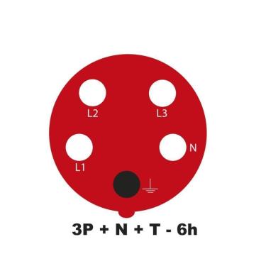 Imagem de Tomada De Acoplamento Industrial 3p N T 63 A 380-415 Vca 6 H Tramontina