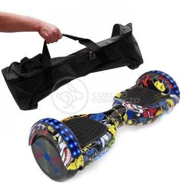 Imagem de Hoverboard Infantil Skate Elétrico Arte Urbana Led Grafite