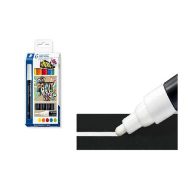 Imagem de Caneta TIPO POSCA LUMOCOLOR Ponta redonda 6 Cores STAEDTLER