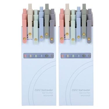 Imagem de Canetas de gel Ddaowanx coloridas de 0,5 mm, ponta fina, retráteis, 12