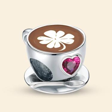 Imagem de 1 peça de itinerário de viagem elegante com berloque de prata para mulheres, faça você mesmo e roupa diária combinando joias decoração presente para mamãe, 10.9*11.85mm, Prata, Sem Pedra Preciosa