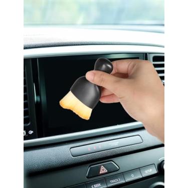 Imagem de Conjunto de 3 pincéis para detalhes de carro – espanador de painel de cerdas macias para limpeza de interiores, aberturas de couro, teclado de computador