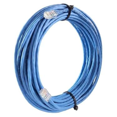 Imagem de Cabo De Rede Cat 5e Mpt Interno 50 Metros U/utp 4p X 24awg | Azul Com Conectores