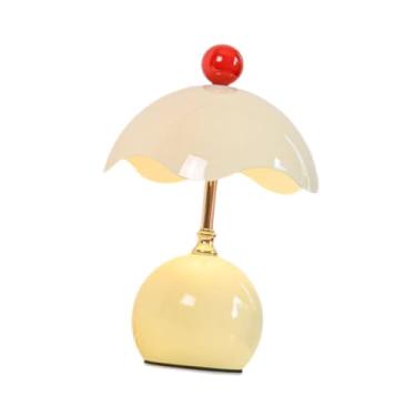 Imagem de IEUDNS Abajur de mesa LED, luminária de cabeceira, luz noturna, ideal para ambientes externos, escritórios, casas e quartos infantis, Bege