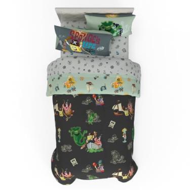 Imagem de Jogo de cama solteiro The Search for Squarepants – Conjunto de cama solteiro com 5 peças de microfibra super macia e reversível – Roblox Reward inclusa (produto oficialmente licenciado) por Franco