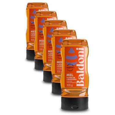 Imagem de Mel de Flores de Laranjeira Baldoni Kit 5 Bisnagas de 300g