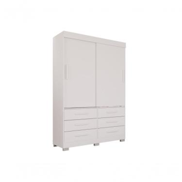 Imagem de Guarda Roupa New Star 2 Portas 6 Gavetas Sem Espelho Salleto Branco