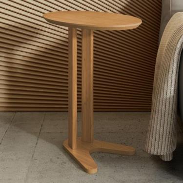 Imagem de Mesa de Canto 60cm 100% Mdf Freijo - Dalla Costa, Marrom, 5,5kg