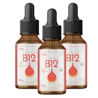 Imagem de 3x Vitamina B12 Metilcobalamina 2,4mcg Kids True Source Morango 30ml