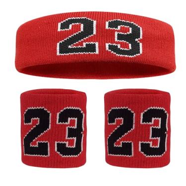 Imagem de Bandanas esportivas para homens e mulheres, faixa de cabeça com absorção de umidade, faixas de suor para toalha atlética elástica macia para basquete, tênis, malhar