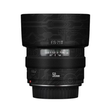 Imagem de Adesivo de lente de câmera EF 50 1.4 para Canon EF 50 mm F1.4 Película protetora de vinil decalque skin (Circuit Black)