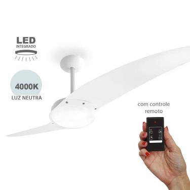 Imagem de Ventilador de Teto Spirit Neevo2 Branco Controle Remoto - 127V