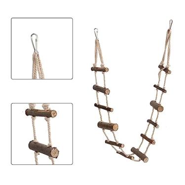 Imagem de Pet Hamster Macio Escalada Corda Ponte Papagaio Brinquedo de Suspensão para Pássaros