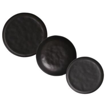 Imagem de Jogo De Pratos 18 Peças Linhas Preto Matte Porto Brasil