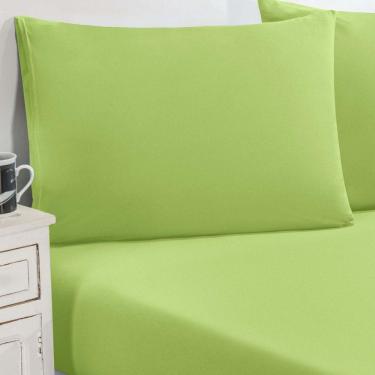 Imagem de Jogo De Cama Malha Lençol 100% Algodão Gran Moratta 3 Peças Casal Verde Pistache