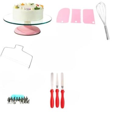 Imagem de Bailarina para Confeitaria em Vidro 30cm - Mesa Giratória Profissional com 8mm de Espessura para Decorar Bolos com Seguranca(KIT COMPLETO CONFEITARIA)