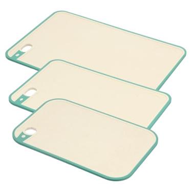 Imagem de Tábua de corte antibacteriana, 3 peças, tábua de corte dupla face para silicone multiuso e PP para cozinhar carne vegetal