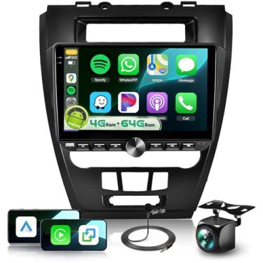 Imagem de 4G + 64G para Ford Fusion Car Radio Stereo Mondeo Mustang 2009-2012 com DSP/32EQ Carplay Android Auto Keybutton Sellrich 10 polegadas 1280P IPS Touchscreen Rádio Bluetooth 5.0 USB/Tipo-C SWC Câmera