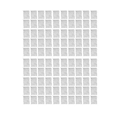 Imagem de Saco de malha rosa, sacos de presente de organza, 100 peças, design com cordão para casamentos, festas, aniversários, batizados, dia dos namorados, material de malha de 6,3x4,3 (Prata)