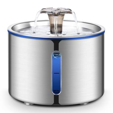 Imagem de Bebedouro para gatos em Aço Inoxidável, Automático com Filtro, Silenciosa, Capacidade 3L, bebedouro para gatos sem fio automatico