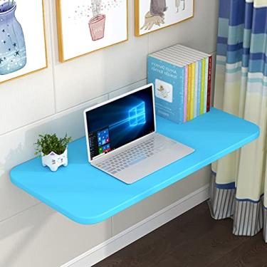 Imagem de Mesa dobrável montada na parede, mesa flutuante dobrável para economizar espaço, mesa dobrável flutuante, mesa flutuante montada na parede para estudo, quarto, banheiro ou lavanderia