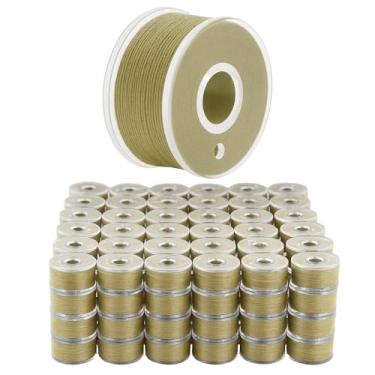 Imagem de Mandala Crafts 144 Bege SA156 Bobinas pré-enroladas para máquina de costura Singer -15J SA156 Linha de bobina pré-preenchida para máquina de costura Brother e bordado