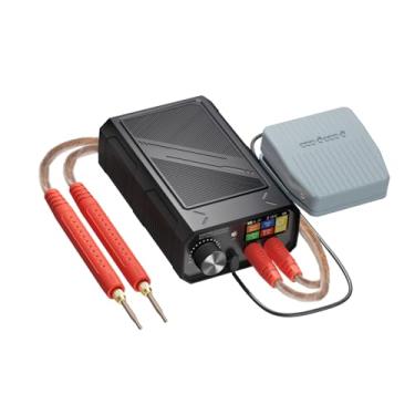 Imagem de Máquina de Solda por Ponto Pulso 10000W Portátil Manual com Caneta Fita Níquel para Montagem Pacote Bateria Li ion 18650 Ferramentas DIY Pedal Pé Saída Ajustável em 18 Níveis Modos Automático e Displa