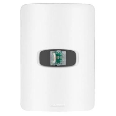 Imagem de Conjunto 1 Tomada Telefone Rj11 - Gracia Branco / Preto - Alumbra