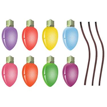 Imagem de Dpofirs Ímãs para Janela de Carro de Natal 3D |Adesivos Refletivos de PVC Com Parte Traseira Magnética Forte, à Prova de Intempéries para Veículos/caminhões/superfícies Metálicas (type1)