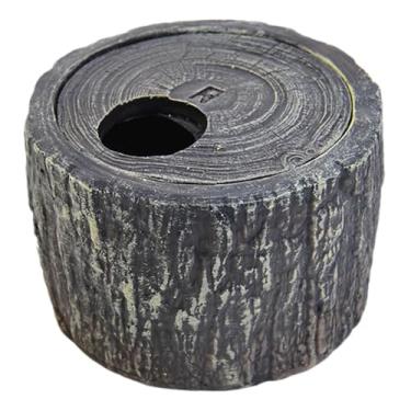 Imagem de Ｂｅｓｇａ Toca para Répteis em Tronco de Árvore com Paisagem, Portátil e Prática, e, em Resina, Abrigo Habitat para Répteis, 9cmx9cmx6cm