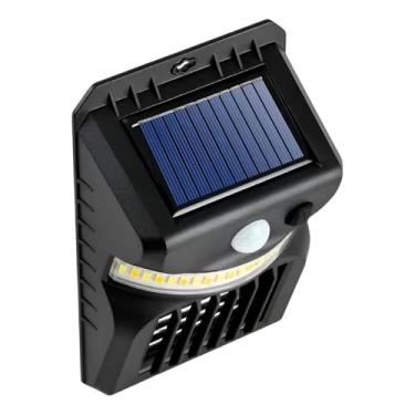 Imagem de Luminária Solar LED com Repelente UV de Mosquitos, Sensor de Movimento 270°, 20W, IP65, Bateria 1200mAh, Painel Solar, Iluminação Externa para Jardim e Varanda, Preto