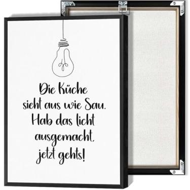 Imagem de Pôster de cozinha de humor alemão, lâmpada criativa, arte de parede, impressões, divertidas, para casa, quarto, sala de estar, decoração de parede, 30,5 x 40,6 cm, sem moldura