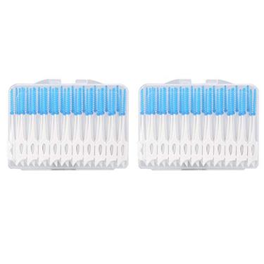 Imagem de Interdental Escova Palito Care Conjunto de 80 unidades Soft Descartável Ecológico Material de qualidade alimentar Caso portátil para higiene oral e limpeza de dentes