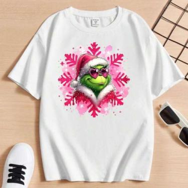 Imagem de Camiseta Básica Unissex Estampada Natal Personagem Natalino desenho de