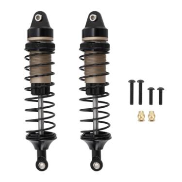Imagem de SIWOTED Um par de amortecedores de carro RC 105mm Liga de alumínio Molas altamente elásticas Amortecedor traseiro RC para Slash para carro RC Rustler 1/10