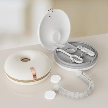 Imagem de Caixa de armazenamento de suspensórios brancos