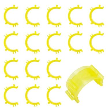 Imagem de 50 peças de clipes de bobina de costura, linha de costura e organizador de bobinas, acessórios e suprimentos para artesanato bordado grampos de linha de plástico organizadores de carretéis, amarelo