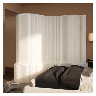 Imagem de Room divider Divisória de Papel para Ambientes, Biombo Dobrável Independente com Formato Ajustável para Privacidade.(White,300-400CMX180CM)