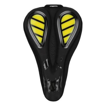 Imagem de Luocute Capa de Assento de Bicicleta, Almofada de Selim de Bicicleta PU Acolchoada de Espuma à Prova de água Com Design de Laço de Gancho Duplo para Homens, Mulheres, Bicicletas de