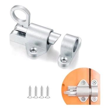 Imagem de Fechadura Auto Travante De Mola Para Portas E Janelas Prateado - Nebi 