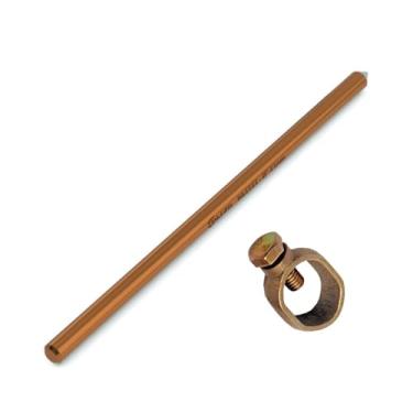 Imagem de KIT 01 HASTE ALTA CAMADA ATERRAMENTO 5/8 14,3MMX2,4M+GRAMPO