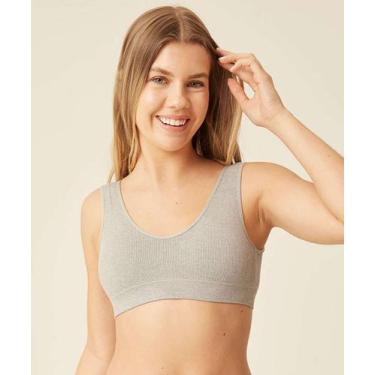 Imagem de Sutiã Top Sem Bojo Textura Sem Costura Marisa-75566, Cinza, G
