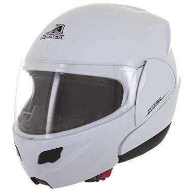 Imagem de CAPACETE ESCAMOTEÁVEL PRO TORK ATTACK SOLID BRANCO TAM. 62