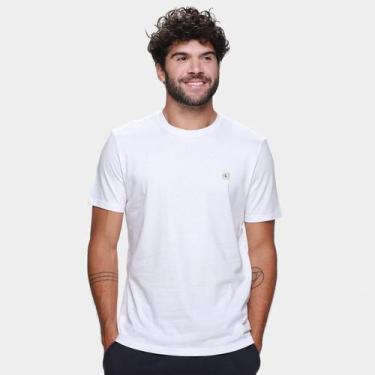 Imagem de Camiseta Calvin Klein Patch Casual Masculina, Branco, G