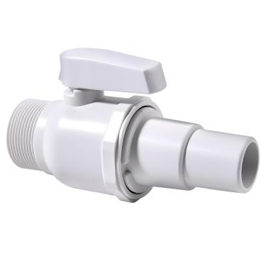 Imagem de Válvula de esfera Econoline bidirecional de substituição da válvula de desligamento de piscina, 3,8 cm MIP x 3,8 cm - 3,1 cm, SP0729 - Válvula não corrosiva de plástico ABS adequada para filtro de