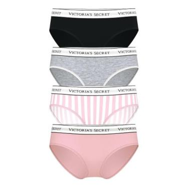Imagem de Calcinhas de algodão Victoria's Secret com logotipo Hiphugger XXL (pac