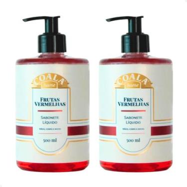 Imagem de Kit 2 Coala Sabonete Líquido Home Frutas Vermelhas 500ml. Limpeza Efic