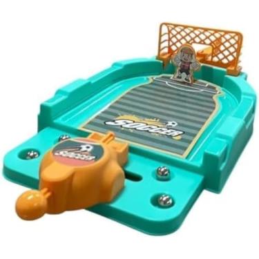 Imagem de Mini Jogo de Futebol Mesa Duelo Pênaltis 2 Jogadores Arena Interativa Portátil Brinquedo Diversão Família Crianças Adultos Competição Esportiva Casa