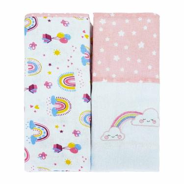 Imagem de Manta Flanelada Estampada para Bebê 79 cm x 80 cm Bublim