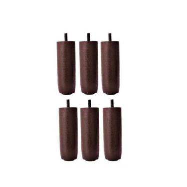 Imagem de 6 Pés De 12cm Madeira Marrom Cama Box Ou Baú Solteiro - Zoe & Charis D